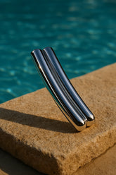 Classic Duo Silver Barrette Clip