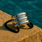 Triple Harmony Silver Cuff