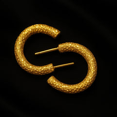 Crinkle Gold Earrings