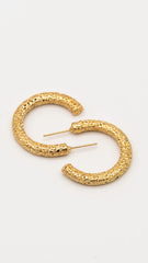 Crinkle Gold Earrings