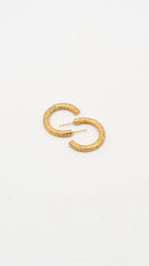 Crinkle Gold Earrings