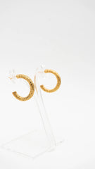 Crinkle Gold Earrings