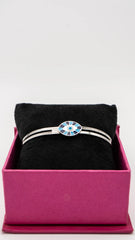 Iris Shield Silver Bangle