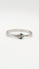 Royal Serpent Silver Bangle