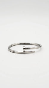Silver Nail Cuff Bangle