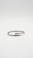 Silver Nail Cuff Bangle