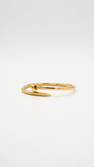 Golden Nail Cuff Bangle