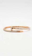 Dazzle Rose Gold Nail Cuff Bangle