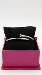 Silver Nail Cuff Bangle