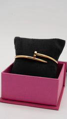 Golden Nail Cuff Bangle