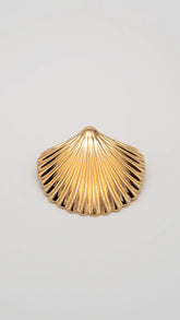Gold Seashell Barrette Clip