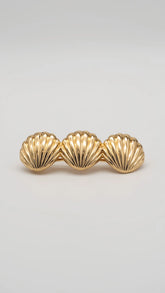 Gold Trishell Barrette Clips