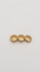 Gold Trishell Barrette Clips