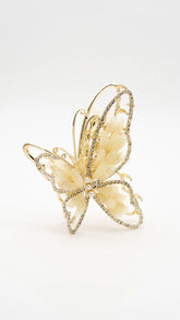 Radiant Butterfly Ivory Claw Clip
