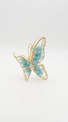 Radiant Butterfly Light Blue Claw Clip