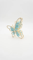 Radiant Butterfly Light Blue Claw Clip