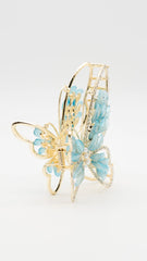 Radiant Butterfly Light Blue Claw Clip