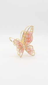 Radiant Butterfly Pastel Pink Claw Clip