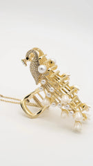 Glimmer Peacock Claw Clip