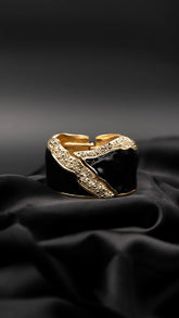 Luxe Gilded Black Bangle