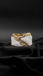 Luxe Gilded White Bangle