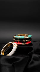 Crimson Red Arc Bangle