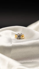 Golden Tangle Statement Ring