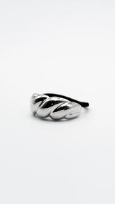 Glazed Croissant Silver Hair Cuff