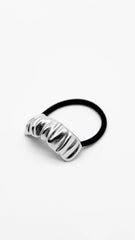 Satin Drape Silver Hair Cuff