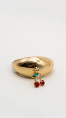 Gilded Cherry Charm Hair Cuff