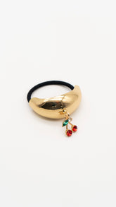Gilded Cherry Charm Hair Cuff