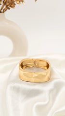 Golden Square Statement Bangle