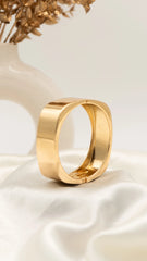 Golden Square Statement Bangle