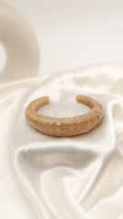 Beige Twist Resin Bangle