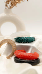 Scarlet Twist Resin Bangle