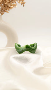 Jade Swirl Resin Bangle