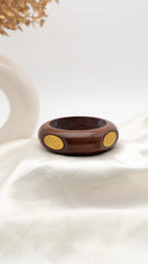 Vintage Oval Wooden Bangle