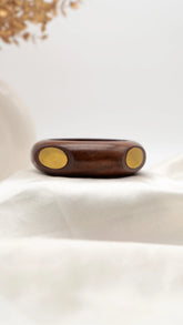 Vintage Oval Wooden Bangle