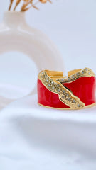 Luxe Gilded Red Bangle