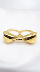 Silken Gold Knot Statement Ring
