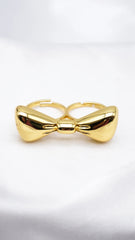 Silken Gold Knot Statement Ring
