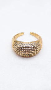 Dazzle Crest Statement Ring