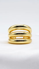 Triple Halo Statement Ring