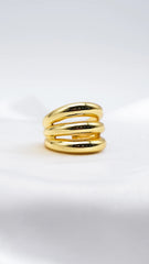 Triple Halo Statement Ring