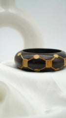 The Sculpted Hex Wooden Bangle