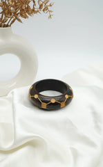 The Sculpted Hex Wooden Bangle