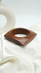 The Sculpted Square Wooden Bangle