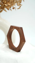 The Timber Hex Wooden Bangle