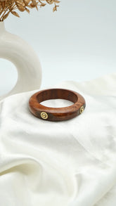 The Golden Knot Wooden Bangle