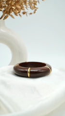 The Goldline Wooden Bangle